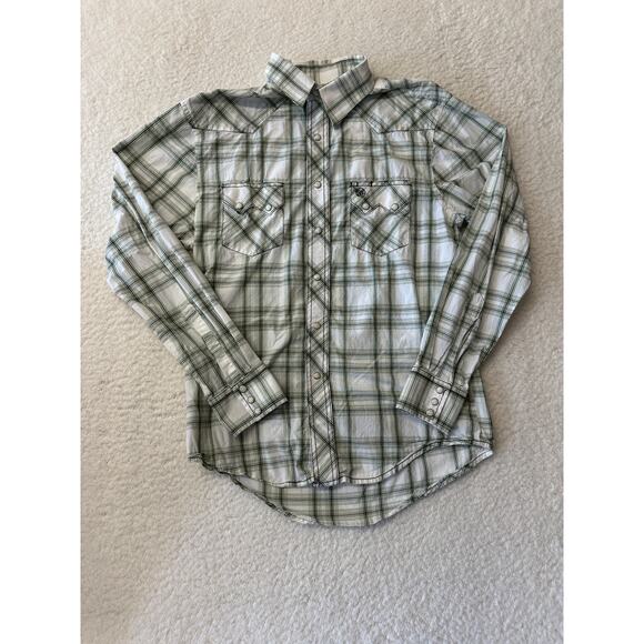 Wrangler Mens Pearl Snap Western Shirt Small - Picture 1 of 6